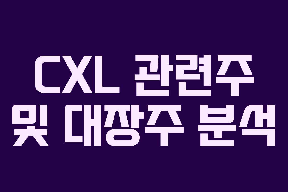 CXL 관련주 및 대장주 분석