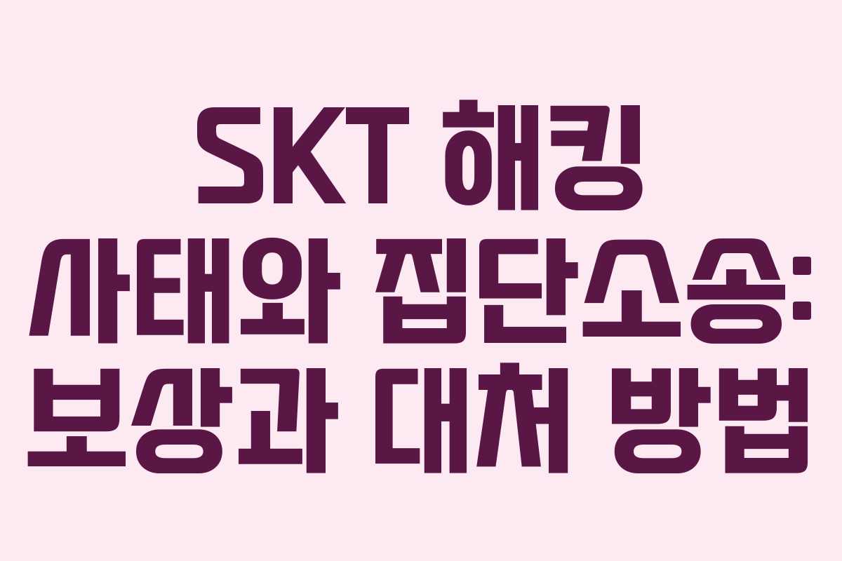 SKT 해킹 사태와 집단소송: 보상과 대처 방법