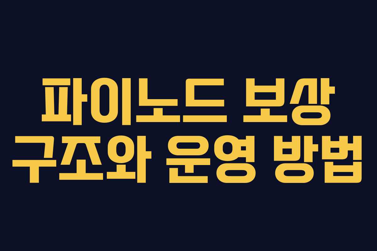 파이노드 보상 구조와 운영 방법