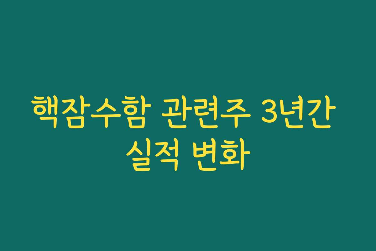 핵잠수함 관련주 3년간 실적 변화 핵잠수함 관련주 3년간 실적 변화