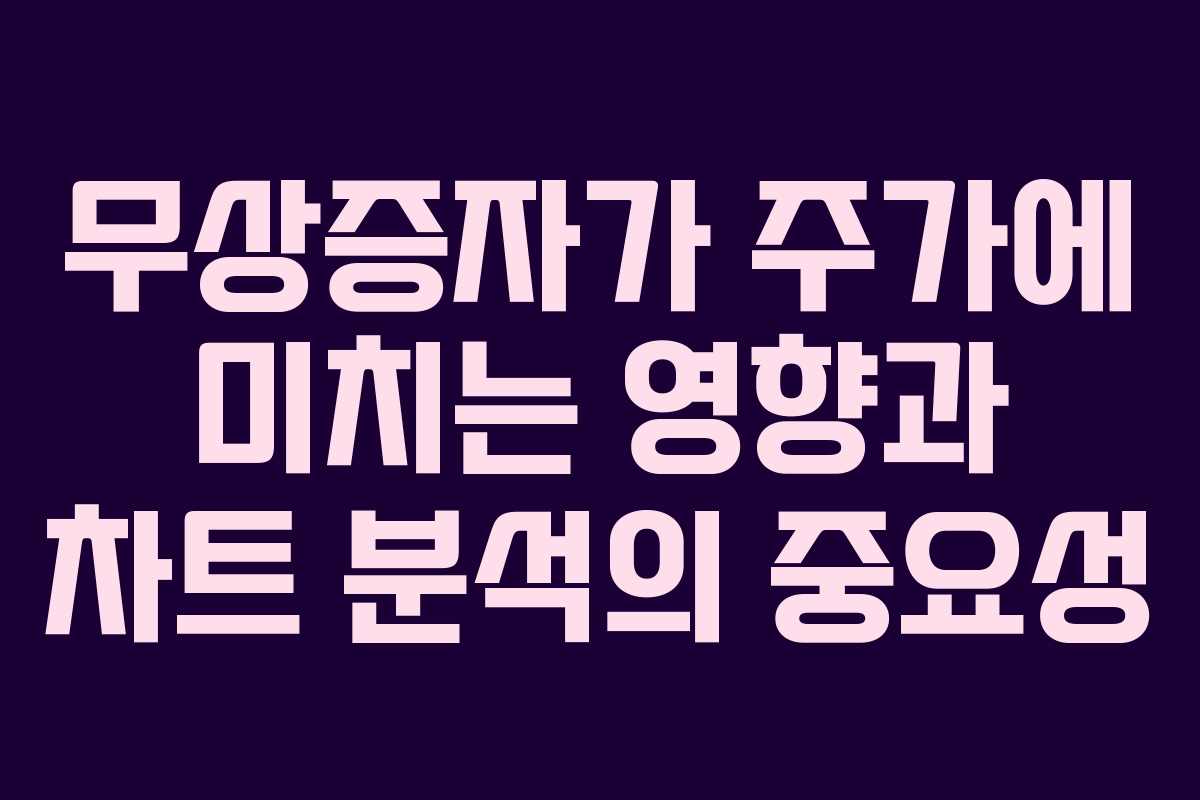 무상증자가 주가에 미치는 영향과 차트 분석의 중요성