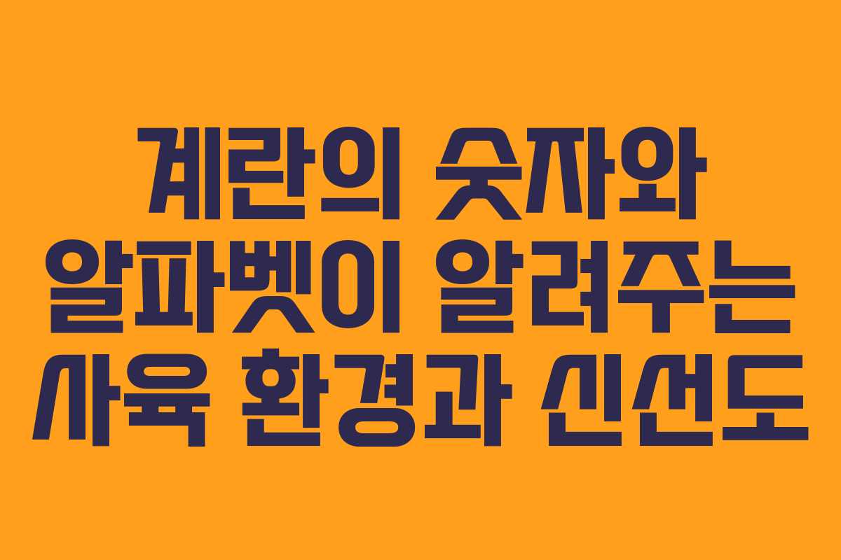 계란의 숫자와 알파벳이 알려주는 사육 환경과 신선도