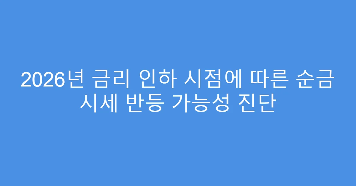 2026년 금리 인하 시점에 따른 순금 시세 반등 가능성 진단