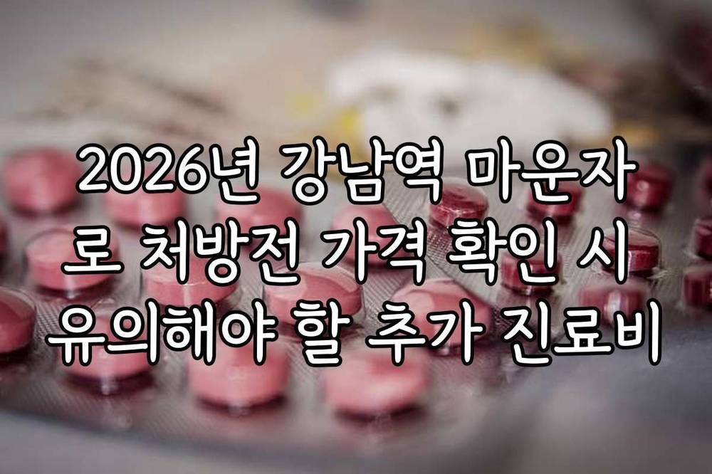 2026년 강남역 마운자로 처방전 가격 확인 시 유의해야 할 추가 진료비