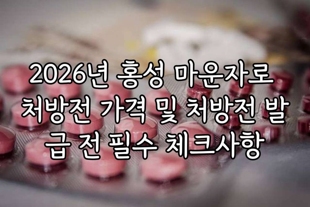 2026년 홍성 마운자로 처방전 가격 및 처방전 발급 전 필수 체크사항