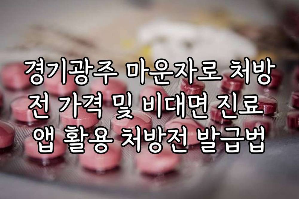 경기광주 마운자로 처방전 가격 및 비대면 진료 앱 활용 처방전 발급법