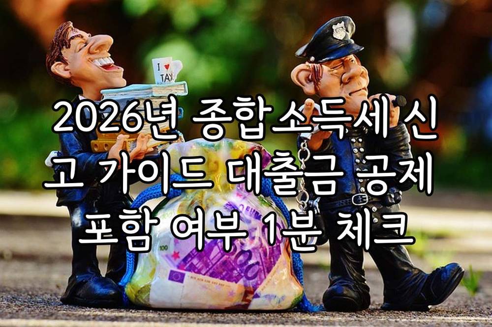 2026년 종합소득세 신고 가이드 대출금 공제 포함 여부 1분 체크