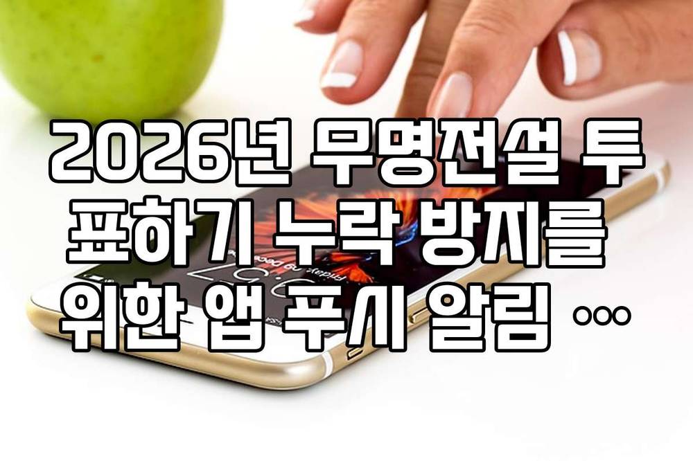 2026년 무명전설 투표하기 누락 방지를 위한 앱 푸시 알림 설정
