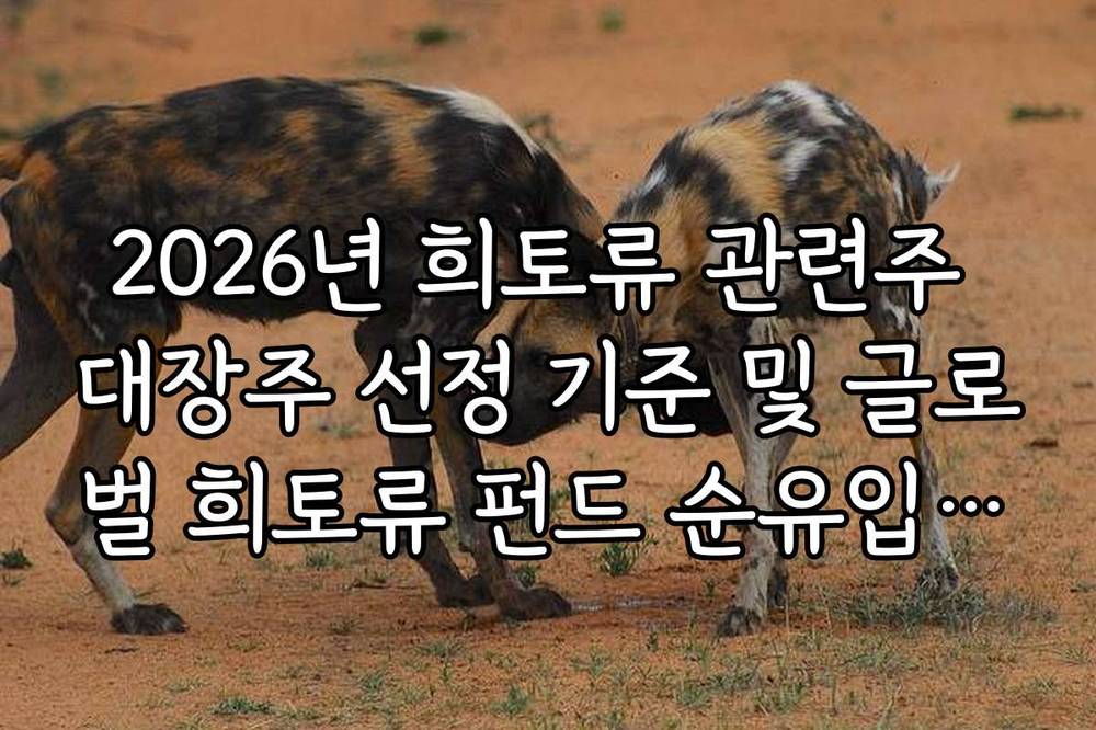 2026년 희토류 관련주 대장주 선정 기준 및 글로벌 희토류 펀드 순유입 현황