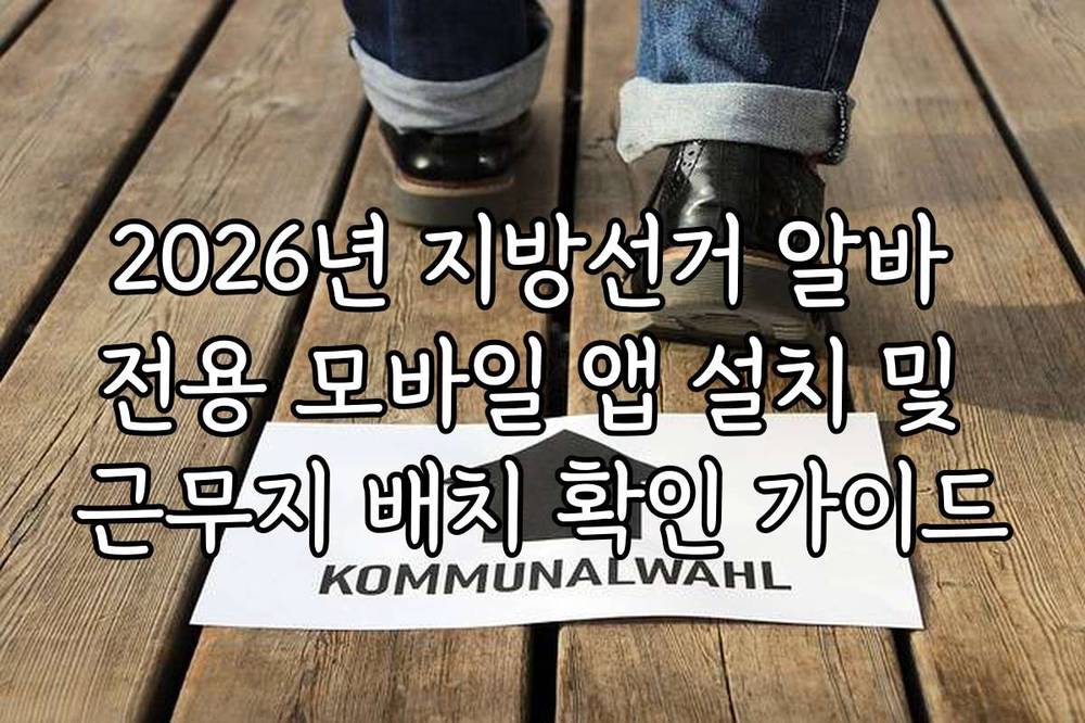 2026년 지방선거 알바 전용 모바일 앱 설치 및 근무지 배치 확인 가이드