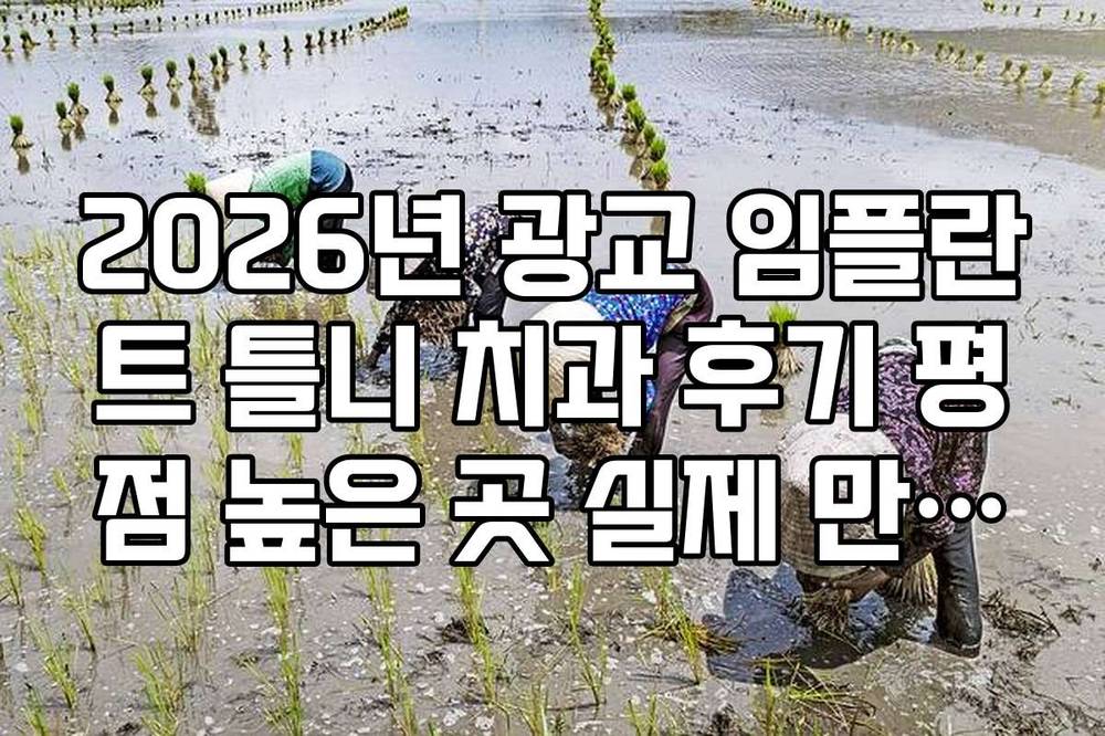 2026년 광교 임플란트 틀니 치과 후기 평점 높은 곳 실제 만족도 조사