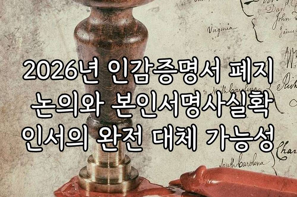 2026년 인감증명서 폐지 논의와 본인서명사실확인서의 완전 대체 가능성