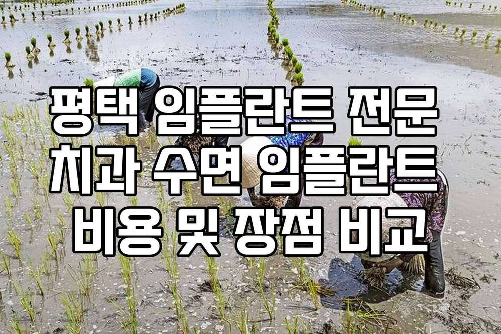 평택 임플란트 전문 치과 수면 임플란트 비용 및 장점 비교