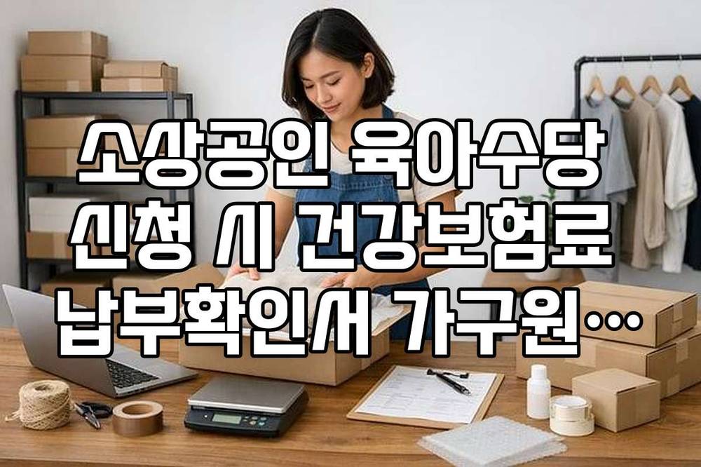 소상공인 육아수당 신청 시 건강보험료 납부확인서 가구원 포함 범위 정리