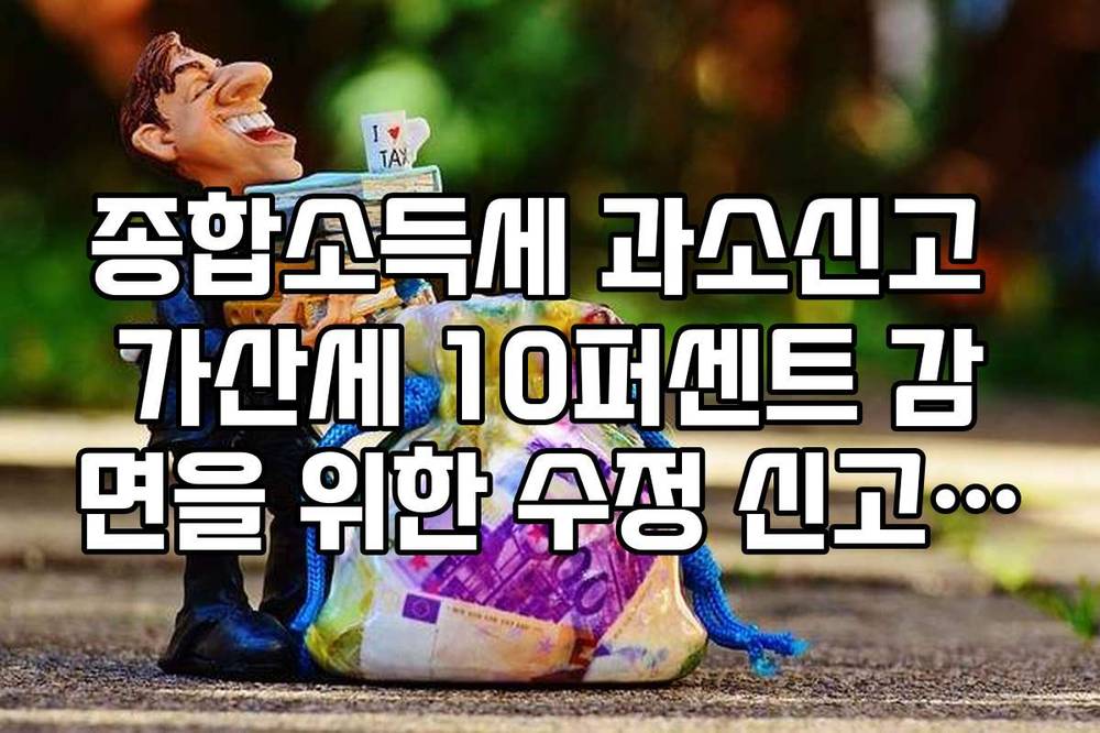 종합소득세 과소신고 가산세 10퍼센트 감면을 위한 수정 신고 기한 가이드