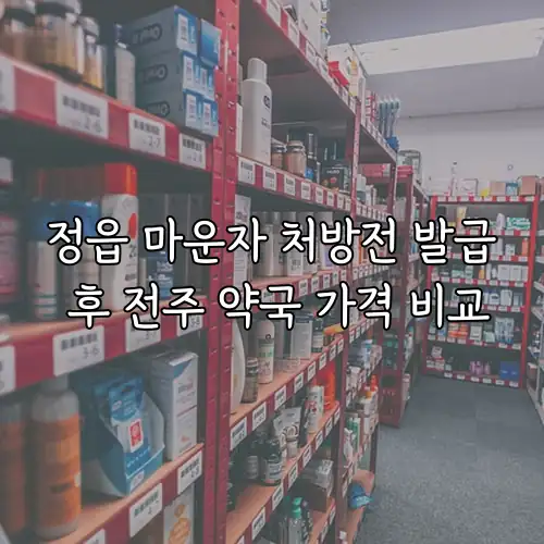 정읍 마운자 처방전 발급 후 전주 약국 가격 비교
