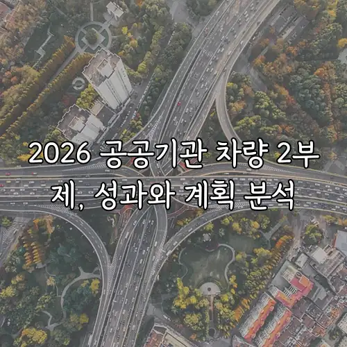 2026 공공기관 차량 2부제, 성과와 계획 분석