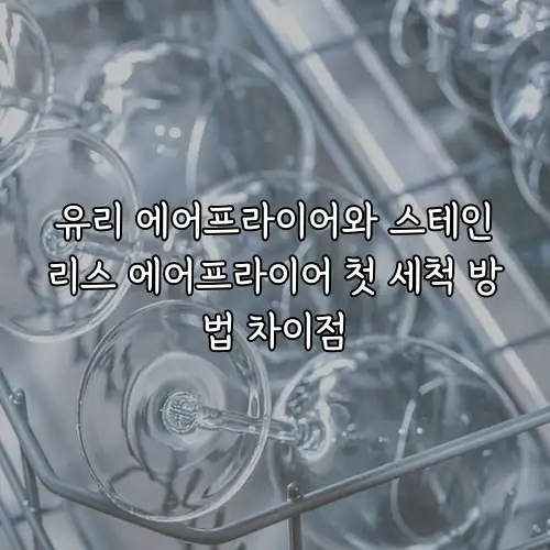 유리 에어프라이어와 스테인리스 에어프라이어 첫 세척 방법 차이점