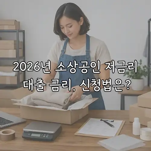 2026년 소상공인 저금리 대출 금리, 신청법은?