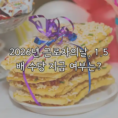 2026년 근로자의날, 1.5배 수당 지급 여부는?