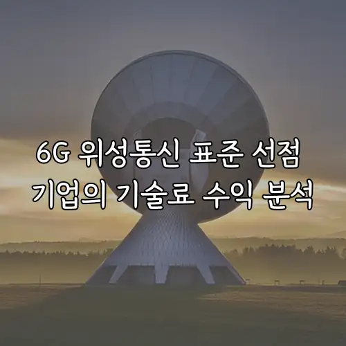 6G 위성통신 표준 선점 기업의 기술료 수익 분석