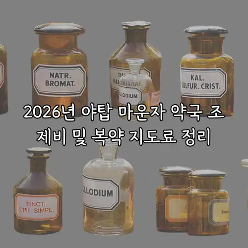 2026년 야탑 마운자 약국 조제비 및 복약 지도료 정리