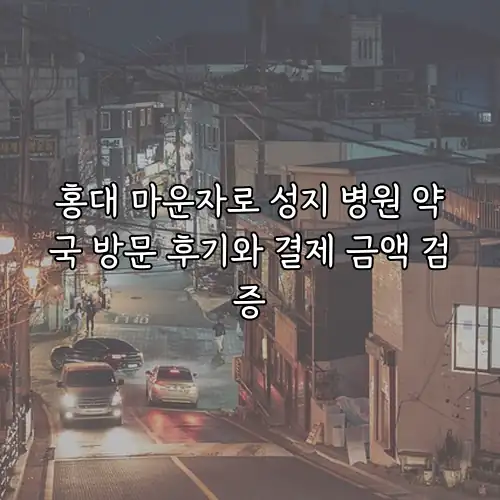 홍대 마운자로 성지 병원 약국 방문 후기와 결제 금액 검증