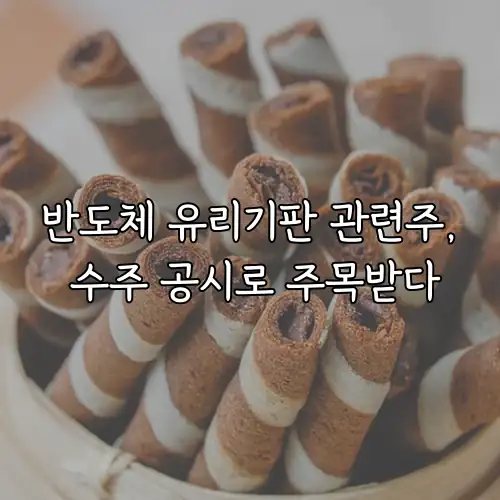 반도체 유리기판 관련주, 수주 공시로 주목받다
