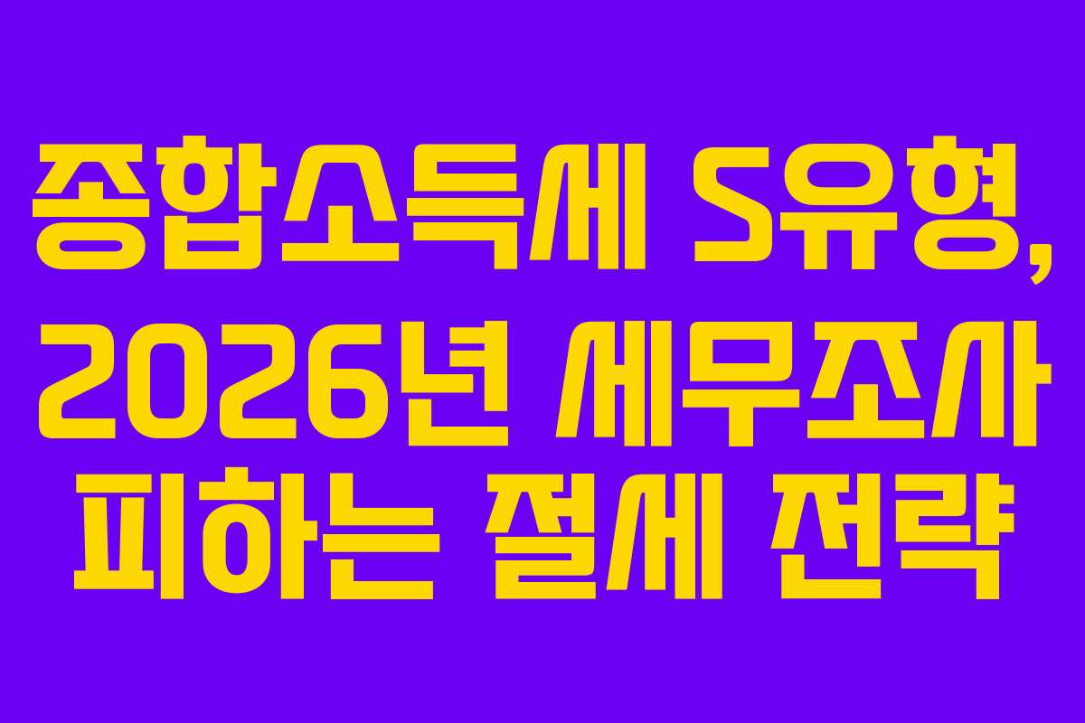 종합소득세-S유형,-2026년-세무조사-피하는-절세-전략