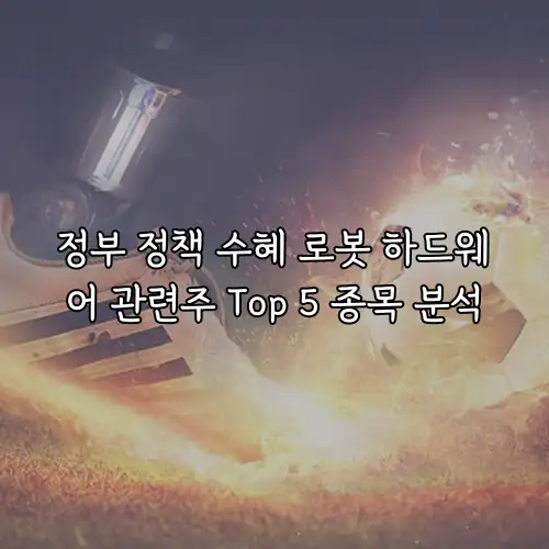 정부 정책 수혜 로봇 하드웨어 관련주 Top 5 종목 분석