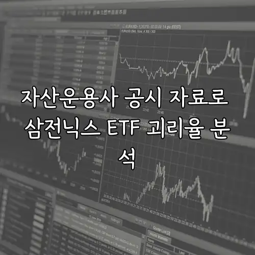 자산운용사 공시 자료로 삼전닉스 ETF 괴리율 분석