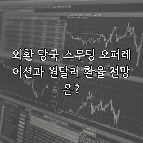 외환 당국 스무딩 오퍼레이션과 원달러 환율 전망은?