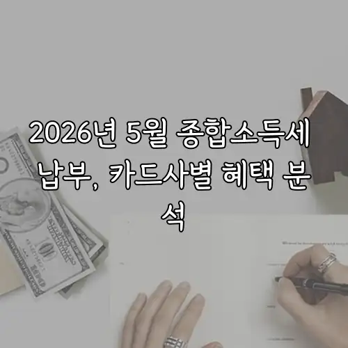 2026년 5월 종합소득세 납부, 카드사별 혜택 분석